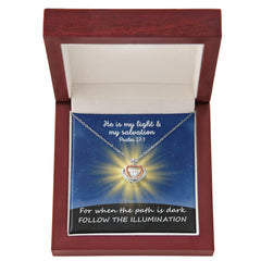 He Is My Light & My Salvation (Psalm 27:1) | Crown Pendant Necklace, A Royal Identity in Christ