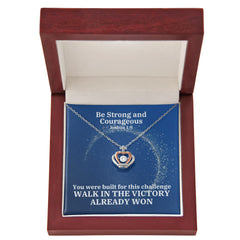 Be Strong And Courageous (Joshua 1:9) | Crown Pendant Necklace, A Royal Identity in Christ