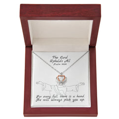 The Lord Upholds All (Psalm 145:14) | Crown Pendant Necklace, A Royal Identity in Christ