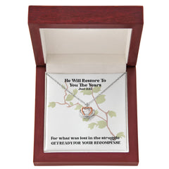 He Will Restore To You The Years (Joel 2:25) | Crown Pendant Necklace, A Royal Identity in Christ