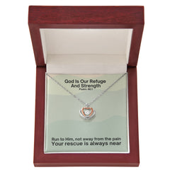 God Is Our Refuge And Strength (Psalm 46:1) | Crown Pendant Necklace, A Royal Identity in Christ