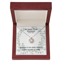 He Heals Your Diseases (Psalm 103:3) | Crown Pendant Necklace, A Royal Identity in Christ