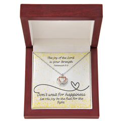 The Joy of the Lord Is Your Strength (Nehemiah 8:10) | Crown Pendant Necklace, A Royal Identity in Christ