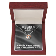 The Lord Is My Rock (Psalm 18:2) | Crown Pendant Necklace, A Royal Identity in Christ