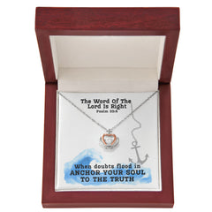 The Word Of The Lord Is Right (Psalm 33:4) | Crown Pendant Necklace, A Royal Identity in Christ