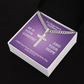 I Will Turn Your Mourning Into Joy (Jeremiah 31:13) | Premium Sterling Silver Cuban Link Cross Necklace