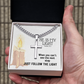 He Is My Light (Psalm 27:1) | Premium Sterling Silver Cuban Link Cross Necklace