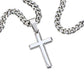 Be Kind And Compassionate (Ephesians 4:32) | Premium Sterling Silver Cuban Link Cross Necklace