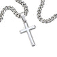 My Helper And Deliverer (Psalm 70:5) | Premium Sterling Silver Cuban Link Cross Necklace