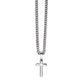 We Walk By Faith, Not By Sight (2 Corinthians 5:7) | Premium Sterling Silver Cuban Link Cross Necklace