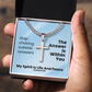 My Spirit Is Life And Peace (Romans 8:6) | Premium Sterling Silver Cuban Link Cross Necklace