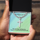 He Will Give You Rest (Matthew 11:28) | Premium Sterling Silver Cuban Link Cross Necklace