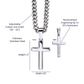 My Heart Trusts In Him (Psalm 28:7) | Premium Sterling Silver Cuban Link Cross Necklace