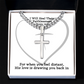 I Will Heal Their  Faithlessness (Hosea 14:4) | Premium Sterling Silver Cuban Link Cross Necklace