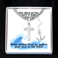 The Word Of The Lord Is Right (Psalm 33:4) | Premium Sterling Silver Cuban Link Cross Necklace
