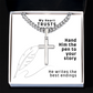 My Heart Trusts In Him (Psalm 28:7) | Premium Sterling Silver Cuban Link Cross Necklace