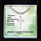 Peace I Leave With You (John 14:27) | Premium Sterling Silver Cuban Link Cross Necklace