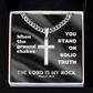 The Lord Is My Rock (Psalm 18:2) | Premium Sterling Silver Cuban Link Cross Necklace