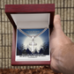We Walk By Faith, Not By Sight (2 Corinthians 5:7) | Premium Sterling Silver Cuban Link Cross Necklace
