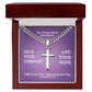 I Will Turn Your Mourning Into Joy (Jeremiah 31:13) | Premium Sterling Silver Cuban Link Cross Necklace