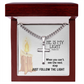 He Is My Light (Psalm 27:1) | Premium Sterling Silver Cuban Link Cross Necklace