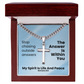 My Spirit Is Life And Peace (Romans 8:6) | Premium Sterling Silver Cuban Link Cross Necklace