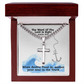 The Word Of The Lord Is Right (Psalm 33:4) | Premium Sterling Silver Cuban Link Cross Necklace
