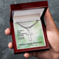 Peace I Leave With You (John 14:27) | Premium Sterling Silver Cuban Link Cross Necklace