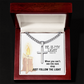 He Is My Light (Psalm 27:1) | Premium Sterling Silver Cuban Link Cross Necklace