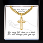 The Lord Upholds All (Psalm 145:14) | Premium Sterling Silver Cuban Link Cross Necklace