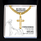 Be Kind And Compassionate (Ephesians 4:32) | Premium Sterling Silver Cuban Link Cross Necklace