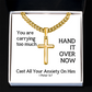 Cast All Your  Anxiety On Him (1 Peter 5:7) | Premium Sterling Silver Cuban Link Cross Necklace