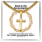 He Turns Sicknesses Away (Deuteronomy 7:15) | Premium Sterling Silver Cuban Link Cross Necklace