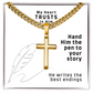 My Heart Trusts In Him (Psalm 28:7) | Premium Sterling Silver Cuban Link Cross Necklace
