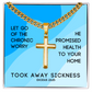 Took Away Sickness (Exodus 23:25) | Premium Sterling Silver Cuban Link Cross Necklace