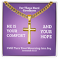 I Will Turn Your Mourning Into Joy (Jeremiah 31:13) | Premium Sterling Silver Cuban Link Cross Necklace