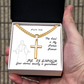 The Lord is My Portion Forever (Psalm 73:26) | Premium Sterling Silver Cuban Link Cross Necklace