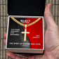The Spirit Of Power And Love (2 Timothy 1:7) | Premium Sterling Silver Cuban Link Cross Necklace