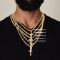 We Walk By Faith, Not By Sight (2 Corinthians 5:7) | Premium Sterling Silver Cuban Link Cross Necklace