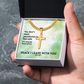 Peace I Leave With You (John 14:27) | Premium Sterling Silver Cuban Link Cross Necklace