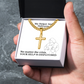 My Helper And Deliverer (Psalm 70:5) | Premium Sterling Silver Cuban Link Cross Necklace