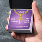 I Will Turn Your Mourning Into Joy (Jeremiah 31:13) | Premium Sterling Silver Cuban Link Cross Necklace