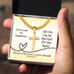 The Joy of the Lord Is Your Strength (Nehemiah 8:10) | Premium Sterling Silver Cuban Link Cross Necklace