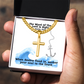 The Word Of The Lord Is Right (Psalm 33:4) | Premium Sterling Silver Cuban Link Cross Necklace