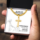 Be Kind And Compassionate (Ephesians 4:32) | Premium Sterling Silver Cuban Link Cross Necklace