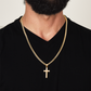 He Will Give  Rest (Matthew 11:28) | Premium Sterling Silver Cuban Link Cross Necklace