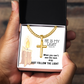 He Is My Light (Psalm 27:1) | Premium Sterling Silver Cuban Link Cross Necklace