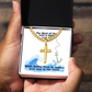 The Word Of The Lord Is Right (Psalm 33:4) | Premium Sterling Silver Cuban Link Cross Necklace