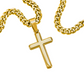 My Heart Trusts In Him (Psalm 28:7) | Premium Sterling Silver Cuban Link Cross Necklace