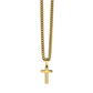 My Heart Trusts In Him (Psalm 28:7) | Premium Sterling Silver Cuban Link Cross Necklace